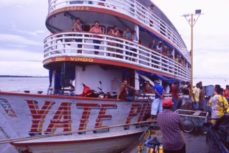 Brazil: A typical passenger ship on the Amazon River near Manaus