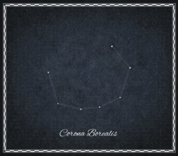 Corona Borealis star constellation, Night sky, Cluster of stars, Deep space, Northern Crown