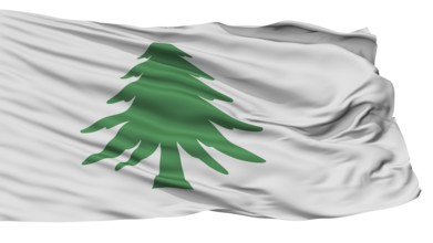 Massachusetts Naval Ensign Flag, Isolated On White Background