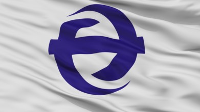 Sennan City Flag, Country Japan, Osaka Prefecture, Closeup View