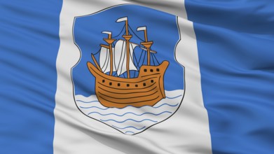 Polotsk City Flag, Country Belarus, Closeup View, 3D Rendering