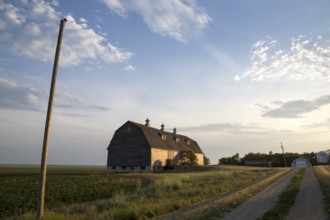 Prairie Barn Saskatchewan summer rural scene Canada