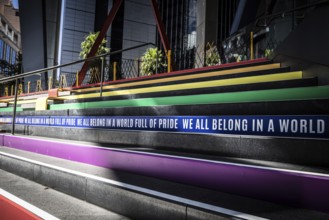 SYDNEY, AUSTRALIA, MARCH 4: Building detail during Sydney WorldPride in Sydney, New South Wales,