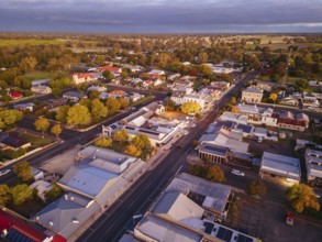 Autumn sunset around the rural country town of Penola in the Coonawarra wine region in South