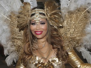German reality TV actress Patricia Blanco at the Venus erotic fair in Berlin 2019