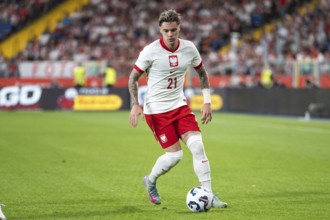 CHORZOW, POLAND - JUNE 6, 2025: Friendly match Poland - Moldova. In action Nikola Zalewski