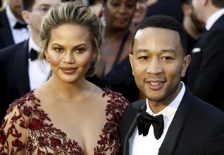 Chrissy Teigen and John Legend at the 88th Annual Academy Awards held at the Hollywood & Highland