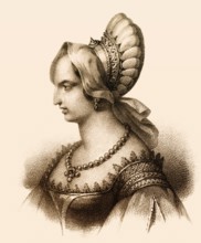 Queen Metina, wife of Merovech, Meroveus, Merovechus, Merovius or Mérovée, king of the Salian