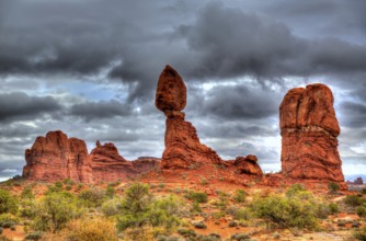 Arches National Park Balanced Rock in Moab Utah USA
