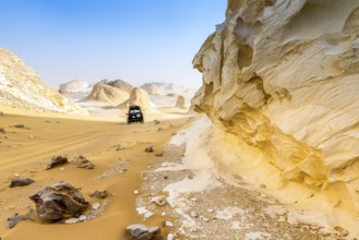 White Desert at Farafra in the Sahara of Egypt. Africa