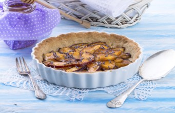 Nectarine tart with lavender and honey