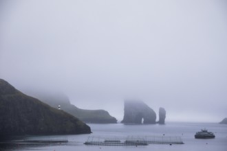 The wild landscape of the Faroe Islands in the North Atlantic