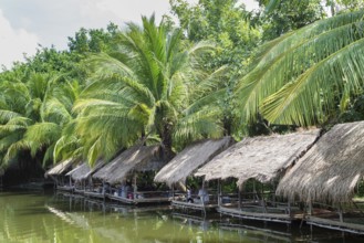 Lakeside bamboo shack restaurant near phnom penh cambodia