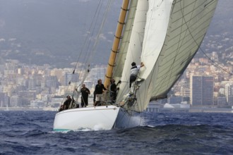 Race Regatta of the last four surviving historic sailing yachts of the 15 metre class during the