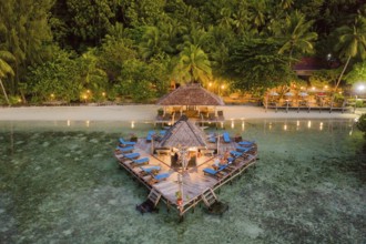 Bar of the Raja Ampat Dive Lodge, Raja Ampat, West Papua, Indonesia, Asia