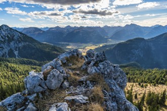 Beautiful mountain tour to the Aggenstein at sunset in the Tannheimer Tal