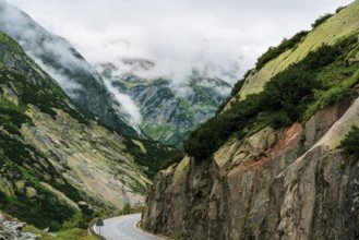 View of the Grimsel Pass in Switzerland