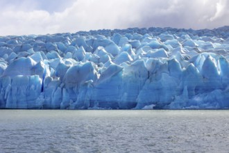 Glacier and lake Grey, Torres del Paine national park, Patagonia, Chile, South America