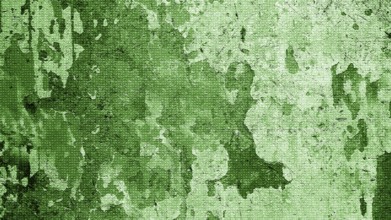 Weathered green painted canvas texture with cracks, scratches, and peeling paint, forming an