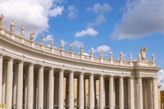 Detail of colonnade St. Peter's Square in Rome