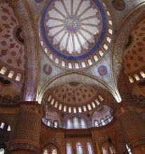 Sultanahmet mosque interior in istanbul turkey