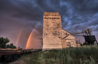 Grain Elevator Saskatchewan sunset Parkbeg weathered