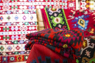 Chiprovtsi Carpets (rugs). Traditional colorful carpets from Chiprovtsi region in Bulgaria.