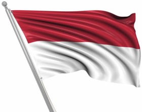 Flag of Indonesia, This is a computer generated and 3d rendered image