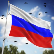 Flag of Russia, This is a computer generated and 3d rendered image