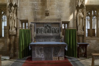 St Davids, United Kingdom, 28 August, 2022: view of one of the historic side chapels inside the St
