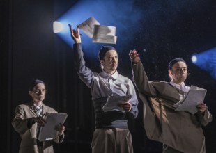 Trial based on Franz Kafka at the Maxim Gorki Theatre in Berlin in a production by Oliver Frljic .
