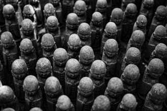 Many Jizos image. Shooting Location: Kamakura City, Kanagawa Prefecture