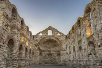 The Church of Saint Sofia or Old Bishopric at sunrise in Nessebar ancient city. Nesebar, Nesebr is