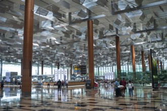 18.04.2019, Singapore, Republic of Singapore, Asia, A view into the departure hall of Terminal 3 at