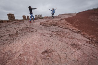 Dinosaur footprints, middle to upper jurassic, geo park Iouaridene, Beni Mellal-Khenifra, Atlas