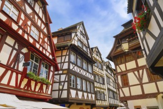 Strasbourg la Petite France in Alsace half timbered houses