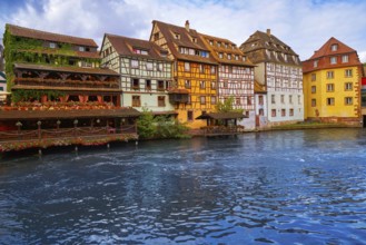 Strasbourg la Petite France in Alsace half timbered houses