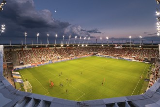 LUBIN, POLAND - MAY 20, 2024: Football match Polish PKO Ekstraklasa between KGHM Zaglebie Lubin vs