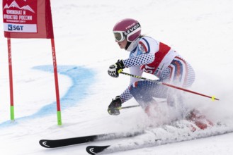 KAMCHATKA PENINSULA, RUSSIA, APRIL 2, 2019: Russian Women s Alpine Skiing Cup, International Ski