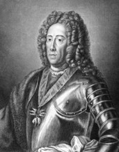 Eugen von Savoyen (1663-1736) on engraving from 1859. One of the most successful military