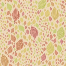 Modern seamless flowing leaf pattern in vintage Scandinavian style colors