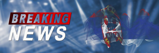 Serbia Breaking News, Smoke Flag Background