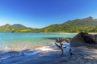 Remote Bonete beach on the island of Ilhabela on the north coast of São Paulo