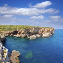 SAlgar beach Cala Rafalet in Menorca at Balearic Islands of Spain