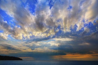 Lloret de Mar beach sunset in costa Brava of Catalonia spain