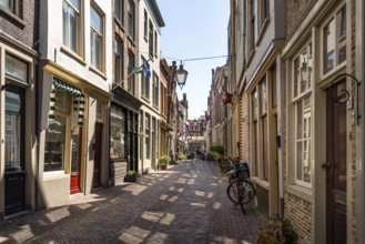 Dordrecht, Netherlands, May 8, 2022: Scenic view of the old town of Dordrecht in Western