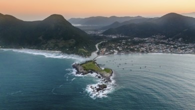 Florianopolis, Armação beach, aerial view. Santa Catarina, SC