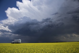 Prairie Storm Clouds in Saskatchewan Canada rural setting