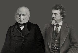 Mathew B. Brady, 1823-1896, American photographer, Brady portrait photo of John Quincy Adams, 6th