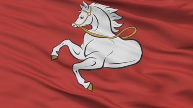 Pardubice City Flag, Country Czech Republic, Closeup View, 3D Rendering